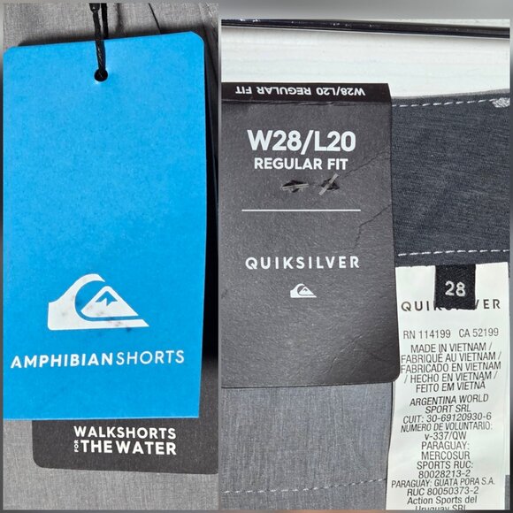 Quiksilver Amphibian Men’s Shorts – Size W28 / L20 Regular Fit - Picture 6 of 7
